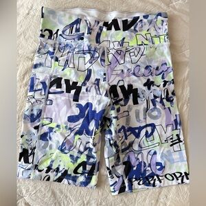 Calvin Klein Kids Abstract Print Leggings - Blue and Green